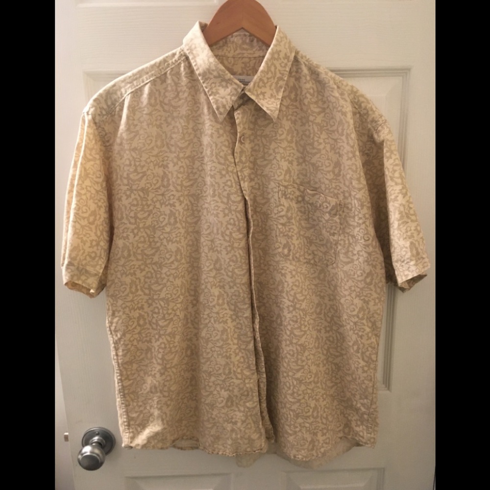 🤙🏼 Men’s Linen Blend Paisley Shirt. Large.GUC
